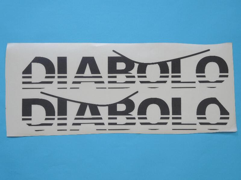 Schriftzug "Diabolo" Neonfarbe